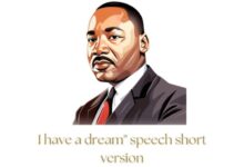 I have a dream'' speech short version